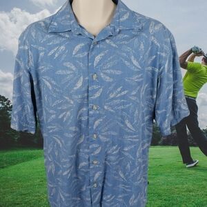 Callaway Golf Button Up Men's Shirt Size Large Course Greens Embroidered Stitch